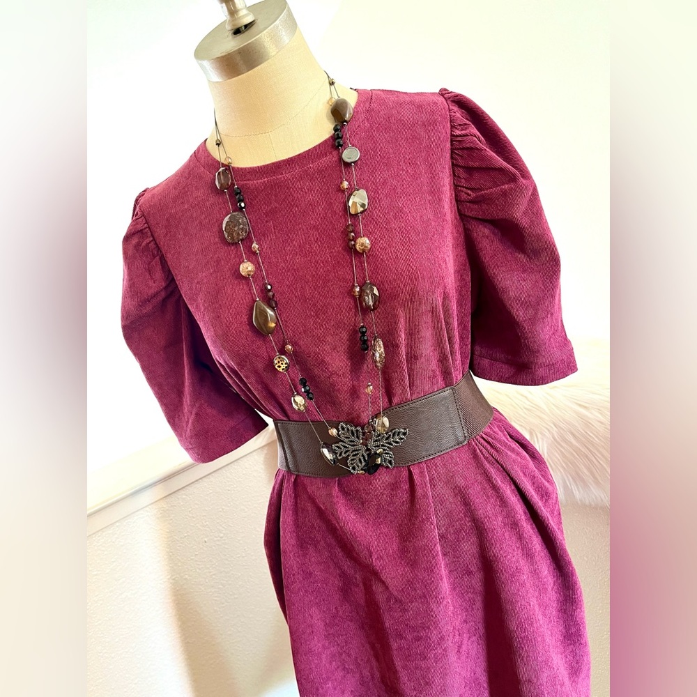 NWT L Red Molly Bracken Corduroy Dress - Picture 1 of 9